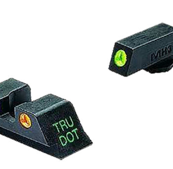 Meprolight USA 102223301 Tru-Dot Sight Set Green Tritium Front/Orange Tritium Rear, Compatible w/Glock 10mm/45 ACP