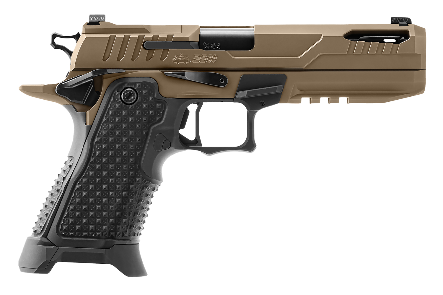 Oa Defense OA2311FPROELTHDBPRT21 2311 Pro Elite 9mm Luger 17+1/21+1 5" Black DLC Ported Barrel, Optic Ready/Serrated Slide, Black Aluminum Frame w/Picatinny Rail, Black Grip, Ambidextrous 3 Oa Defense OA2311FPROELTHDBPRT21 2311 Pro Elite 9mm Luger 17+1/21+1 5" Black DLC Ported Barrel, Optic Ready/Serrated Slide, Black Aluminum Frame w/Picatinny Rail, Black Grip, Ambidextrous