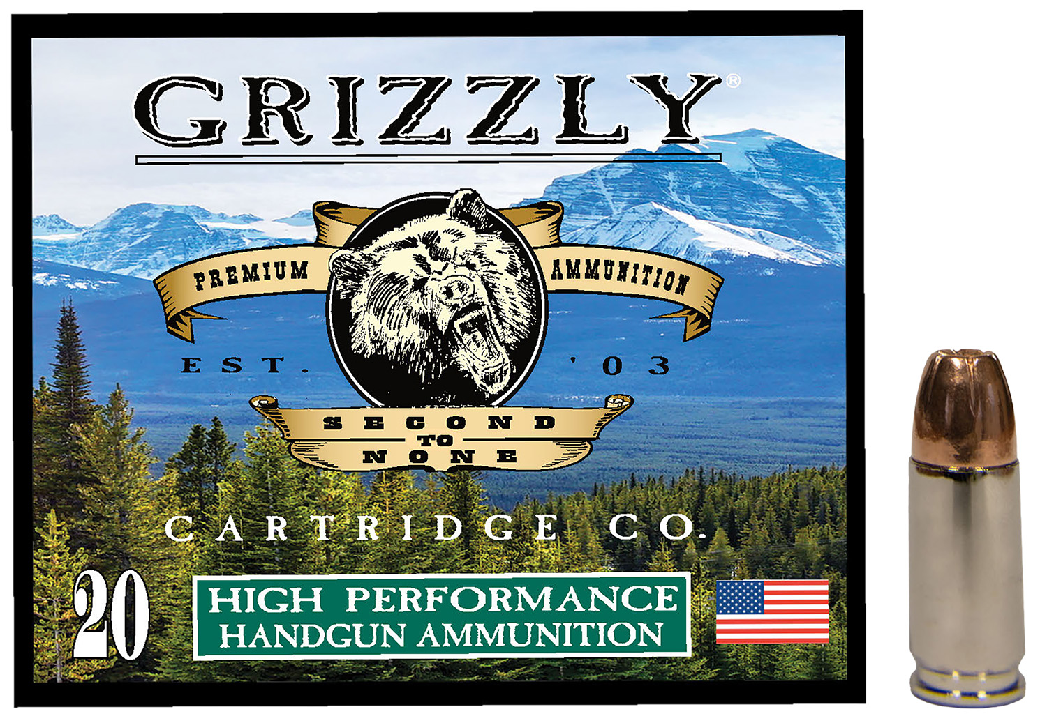 Grizzly Ammo GC9MM1 9mm 115gr Jacketed Hollow Point 20 Per Box/10 Case 3 Grizzly Ammo GC9MM1 9mm 115gr Jacketed Hollow Point 20 Per Box/10 Case