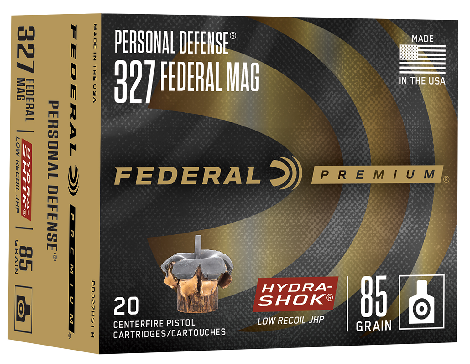 Federal PD327HS1H Hydra-Shok 327Federal Mag 85gr Jacketed Hollow Point 20 Per Box/10 Case 3 Federal PD327HS1H Hydra-Shok 327Federal Mag 85gr Jacketed Hollow Point 20 Per Box/10 Case