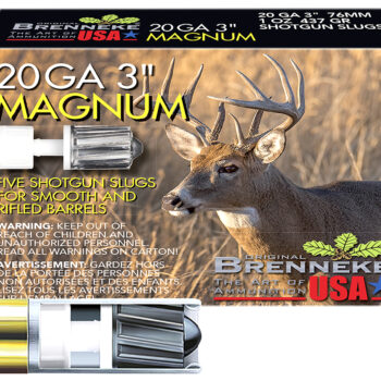 Brenneke SL203M Magnum  20Gauge 3" 1oz Slug Shot 5 Per Box/50 Case