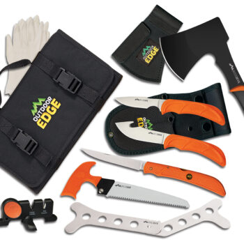 Outdoor Edge OF1 Outfitter Hunting Set Multiple 420J2 Stainless Steel Blade FRN Orange Handle