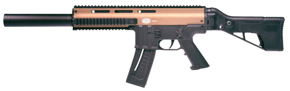 BLG MAUSER M-15 SD 22LR BRONZE FAKE SUPPRESS 10R 3 BLG MAUSER M-15 SD 22LR BRONZE FAKE SUPPRESS 10R