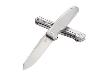 CRKT FACET SILVER 3.37" PLAIN EDGE