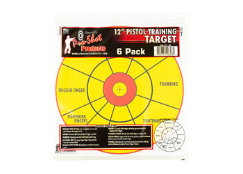 PROSHOT 12" BULLSEYE PISTOL TRNG 6PK