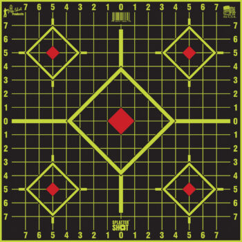 Pro-Shot 1775SI5PK SplatterShot Sight-In Self-Adhesive Paper Black/Green 17.75" 5-Diamond 5 Pack