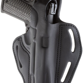 1791 Gunleather BHX1CLSBLR BHX  OWB Size 01 Stealth Black Leather Belt Slide Fits 4"-5" 1911 Right Hand