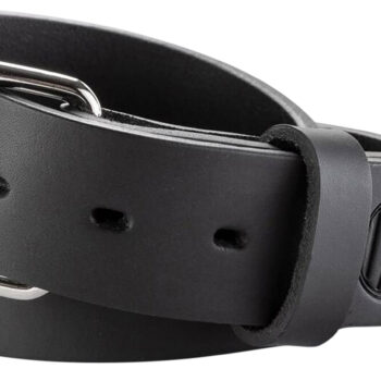 1791 Gunleather BLT014044SBLA 01  Gun Belt Stealth Black Leather 40/44 1.50" Wide Buckle Closure