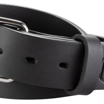1791 Gunleather BLT014246SBLA 01  Gun Belt Stealth Black Leather 42/46 1.50" Wide Buckle Closure