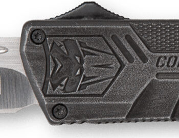 CobraTec Knives SWCTLWDNS Lightweight  3.25" OTF Drop Point Plain D2 Steel Blade/Stonewashed Aluminum Handle Includes Pocket Clip