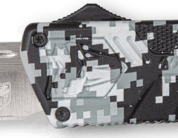 CobraTec Knives WDCCTLETNS Lightweight  3.25" OTF Tanto Plain D2 Steel Blade/Winter Digi Camo Aluminum Handle Includes Pocket Clip