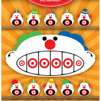 Action Target GSCARCLWN100 Entertainment  Clowns Paper Hanging 23" x 35" Multi-Color 100 Per Box