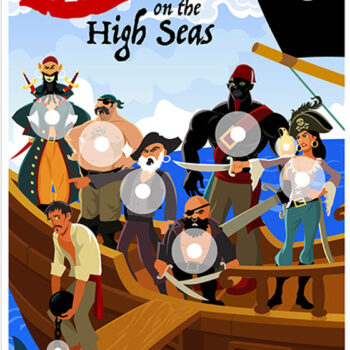 Action Target GSPIRATES100 Entertainment  Pirates/Sailor Paper Hanging 23" x 35" Multi-Color 100 Per Box