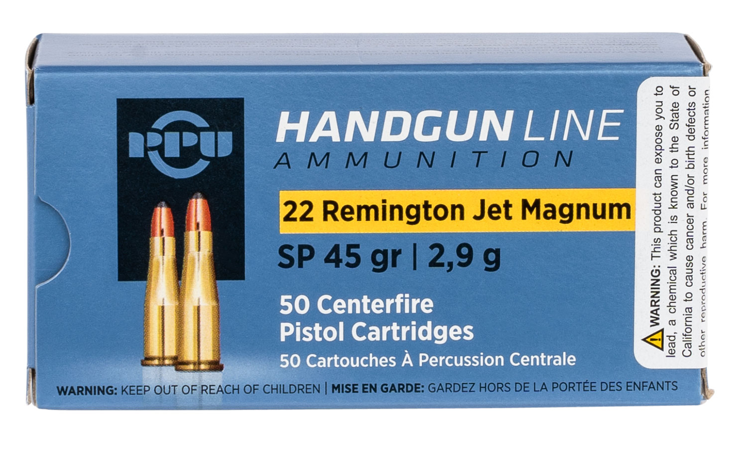 PPU PPH22RJ Handgun 22RemJetMag 45gr Soft Point 50 Per Box/10 Case 3 PPU PPH22RJ Handgun 22RemJetMag 45gr Soft Point 50 Per Box/10 Case