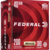 Federal WM52232 Champion Training 40S&W 180gr Full Metal Jacket 200 Per Box/5 Case 1 121140