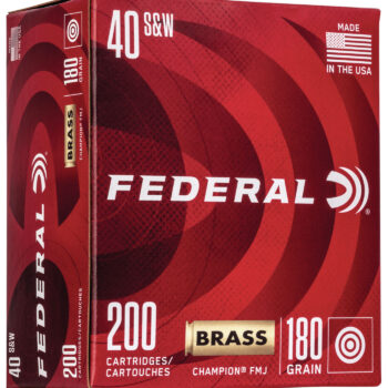 Federal WM52232 Champion Training 40S&W 180gr Full Metal Jacket 200 Per Box/5 Case