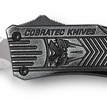 CobraTec Knives SSWCTK1SDAGNS CTK-1  Small 2.75" OTF Dagger Plain D2 Steel Blade/Stonewashed Aluminum Handle Features Glass Breaker Includes Pocket Clip