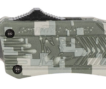 CobraTec Knives SADCCTK1SDAGNS CTK-1  Small 2.75" OTF Dagger Plain D2 Steel Blade/Winter Digi Camo Aluminum Handle Features Glass Breaker Includes Pocket Clip