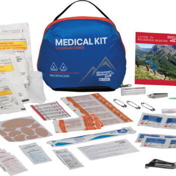 Adventure Medical Kits 01001003 Mountain Backpacker Medical Kit Treats Injuries/Illnesses Water Resistant Blue