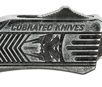 CobraTec Knives SSWCTK1SDAG1SS CTK-1  Small 2.75" OTF Dagger Part Serrated D2 Steel Blade/ Stonewashed Aluminum Handle Features Glass Breaker Includes Pocket Clip