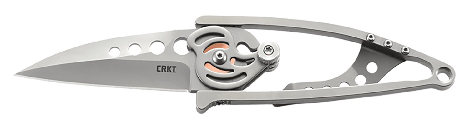 CRKT 5102N Snap Lock 2.55" Folding Drop Point Plain Bead Blasted 420J2 SS Blade/Stainless Steel Handle Features Money Clip Includes Pocket Clip 3 CRKT 5102N Snap Lock 2.55" Folding Drop Point Plain Bead Blasted 420J2 SS Blade/Stainless Steel Handle Features Money Clip Includes Pocket Clip