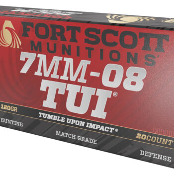 Fort Scott Munitions 7MM08120SCV1 Tumble Upon Impact (TUI) Rifle 7mm-08Rem 120gr Solid Copper Spun 20 Per Box/10 Case