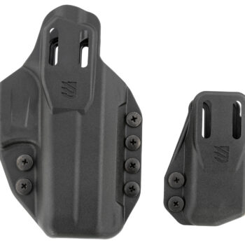 Blackhawk 416102BK Stache Premium Kit IWB Size 02 Black Polymer Belt Clip Compatible w/Glock 19/23/32/44/45 Includes Mag Carrier Ambidextrous