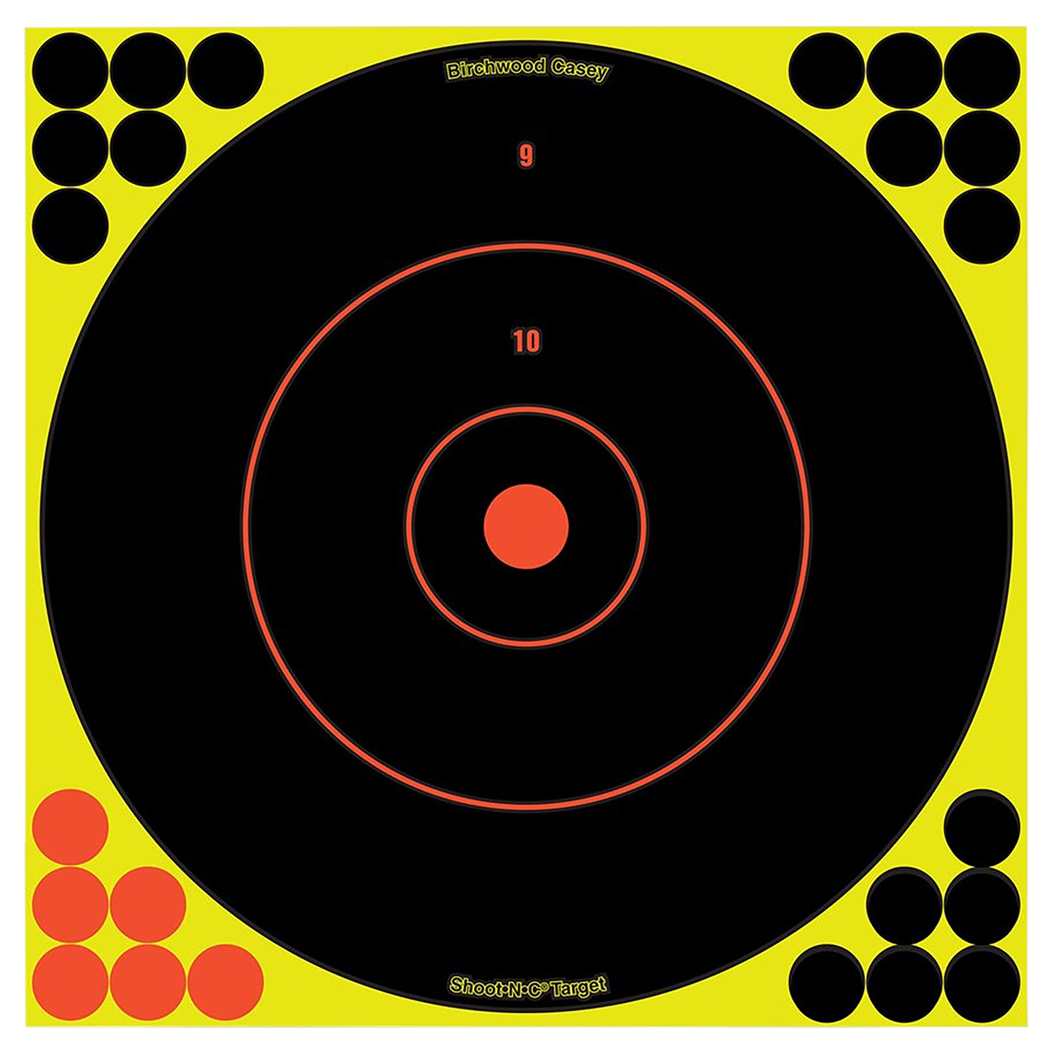 Birchwood Casey 34050 Shoot-N-C Reactive Target Self-Adhesive Paper Black/Yellow/Red 12" Bullseye 50 Pack 3 Birchwood Casey 34050 Shoot-N-C Reactive Target Self-Adhesive Paper Black/Yellow/Red 12" Bullseye 50 Pack