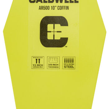 Caldwell 1116693 C  10" Coffin CP4 Yellow Powder Coat AR500 Steel Hanging