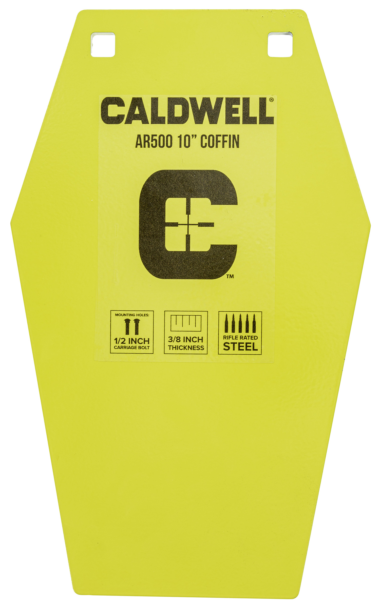 Caldwell 1116693 C 10" Coffin CP4 Yellow Powder Coat AR500 Steel Hanging 3 Caldwell 1116693 C 10" Coffin CP4 Yellow Powder Coat AR500 Steel Hanging