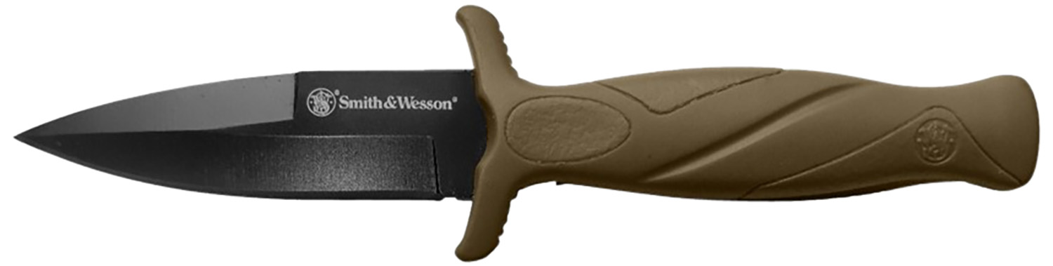 Smith & Wesson Knives 1100073 H.R.T. Flase Edge 2.75" Fixed Plain Black Oxide Stainless Steel Blade Flat Dark Earth Rubber Handle Includes Sheath 3 Smith & Wesson Knives 1100073 H.R.T. Flase Edge 2.75" Fixed Plain Black Oxide Stainless Steel Blade Flat Dark Earth Rubber Handle Includes Sheath