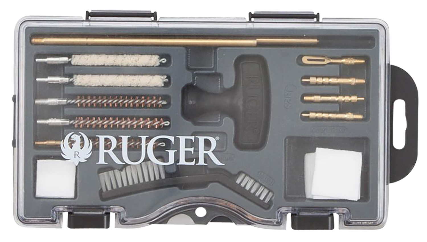 Ruger 27822 Rimfire Cleaning Kit .22 Cal Bronze Bristles 12 Black Plastic Case 3 Ruger 27822 Rimfire Cleaning Kit .22 Cal Bronze Bristles 12 Black Plastic Case