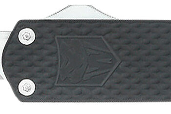 CobraTec Knives MNBLKMGEN2DNS Mini Mamba Gen II 2.25" OTF Plain Stonewashed D2 Steel Blade, 3.38" Black Textured Anodized Aluminum Handle