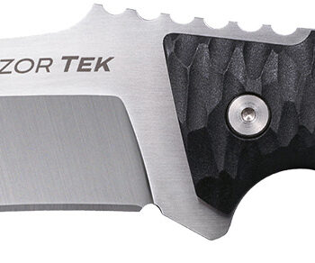 Cold Steel CSFX5RZR Razor Tek  EDC 5" Fixed Clip Point Plain Satin 4116 Krupp SS Blade, 4.63" Black Textured