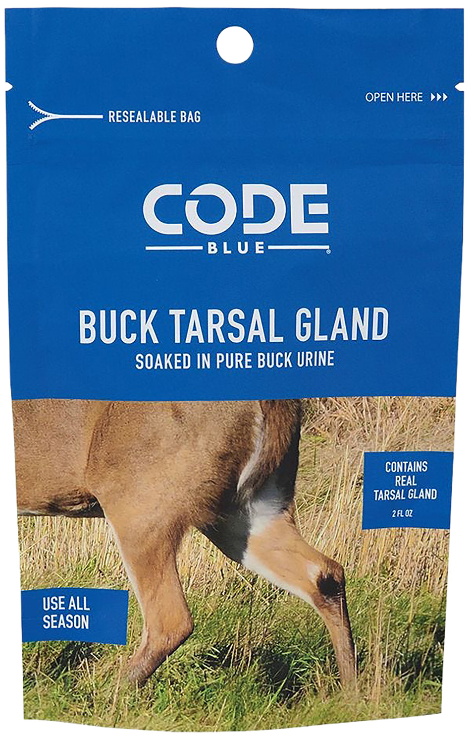Code Blue OA1424 Buck Tarsal Gland Resealable Bag 3 Code Blue OA1424 Buck Tarsal Gland Resealable Bag