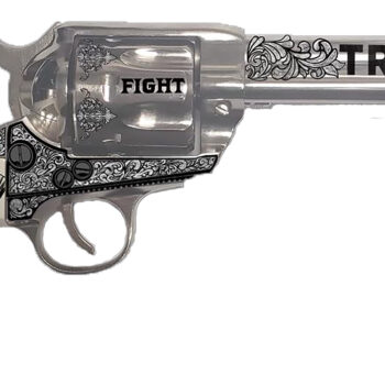 Traditions SAT73132FT 1873  45 Long Colt 6rd 5.50" Nickel White PVC Grip