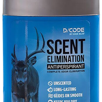 Code Blue OA1317 Scent Elimination Antiperspirant Unscented 2.25 oz Stick