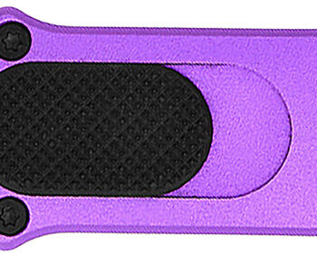 CobraTec Knives CALI952PURDNS California 952 *CA Compliant 1.75" OTF Drop Point Plain Black Stonewashed D2 Steel Blade, 3" Purple Anodized Aluminum Handle