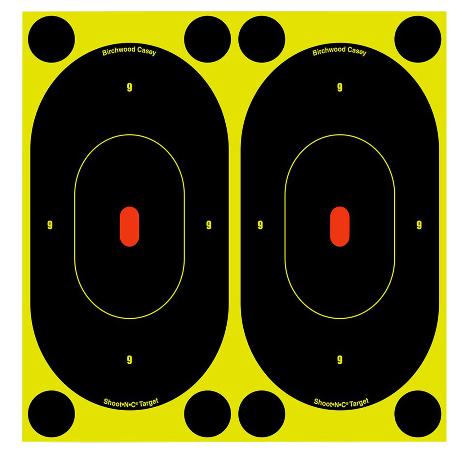 Birchwood Casey 34750 Shoot-N-C Reactive Target Self-Adhesive Paper Black/Yellow 7" Oval Silhouette 60 Pack 3 Birchwood Casey 34750 Shoot-N-C Reactive Target Self-Adhesive Paper Black/Yellow 7" Oval Silhouette 60 Pack