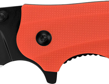 Kershaw 8650 Barricade  3.50" Folding Drop Point Plain Black Oxide 8Cr13MoV SS Blade Orange Glass-Filled Nylon Handle Features Glass Breaker Includes Pocket Clip