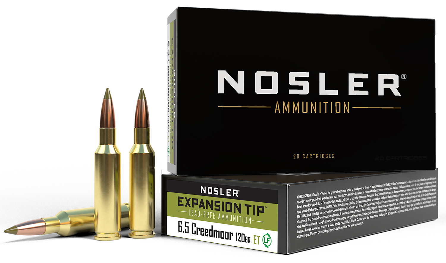 Nosler 40398 E-Tip 6.5Creedmoor 120gr E Tip Lead Free 20 Per Box/10 Case 3 Nosler 40398 E-Tip 6.5Creedmoor 120gr E Tip Lead Free 20 Per Box/10 Case