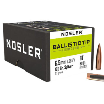 Nosler 26120 Ballistic Tip  6.5mm 120gr Spitzer 50/Box