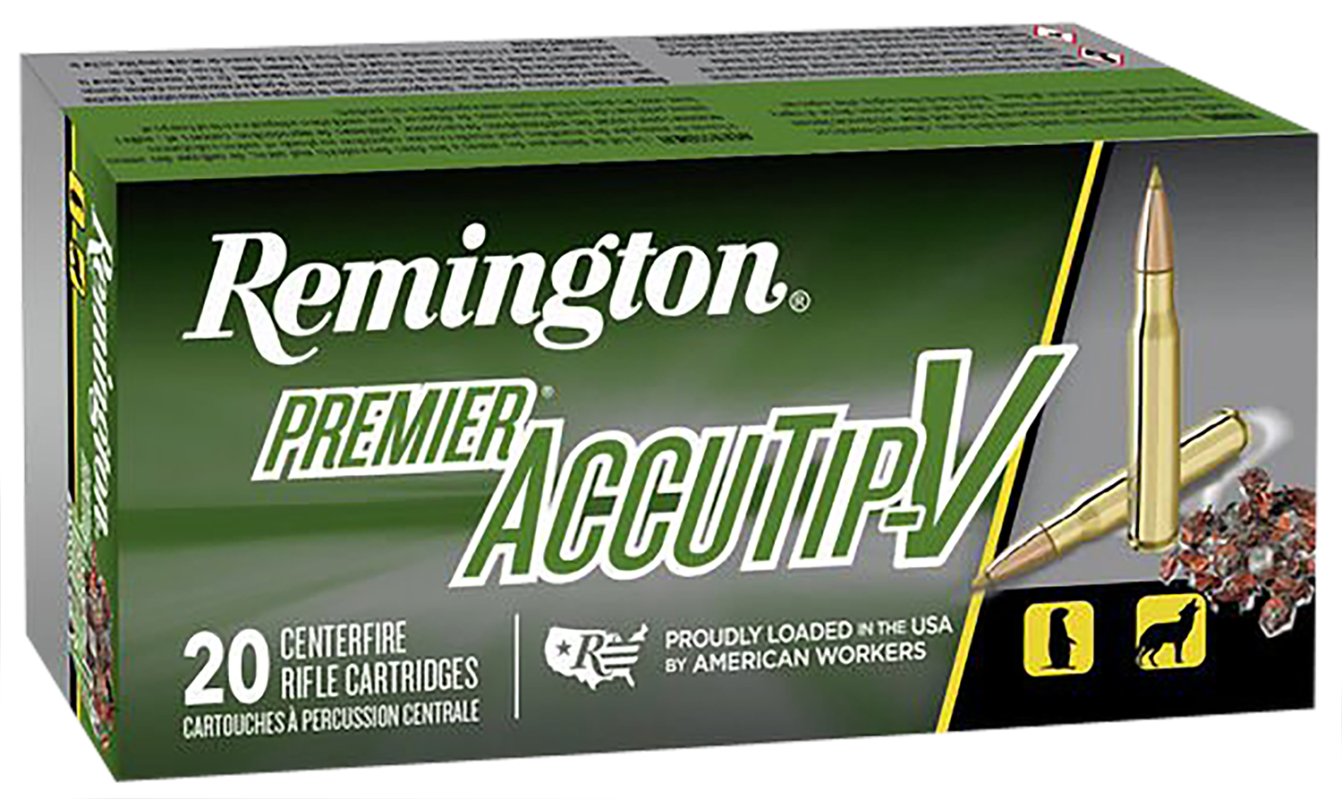 Remington Ammunition 29184 Premier Accutip-V 223Rem 50gr AccuTip V Boat Tail 20 Per Box/10 Case 3 Remington Ammunition 29184 Premier Accutip-V 223Rem 50gr AccuTip V Boat Tail 20 Per Box/10 Case