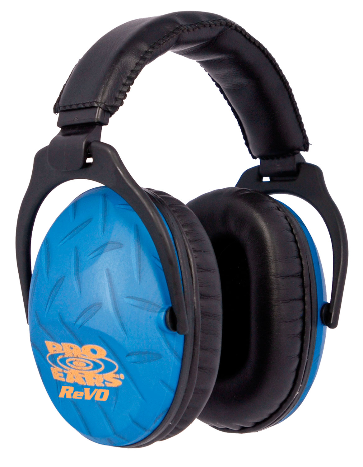 Pro Ears PE26UY010 ReVO Passive Muff 26 dB Over the Head Black w/Blue Diamond Plate Pattern Youth 1 Pair 3 Pro Ears PE26UY010 ReVO Passive Muff 26 dB Over the Head Black w/Blue Diamond Plate Pattern Youth 1 Pair