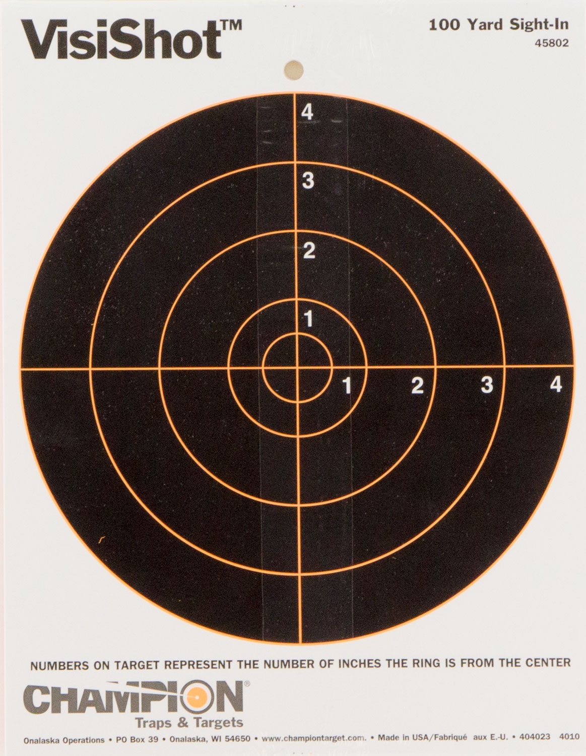 Champion Targets 45802 VisiShot Hanging Paper Black/White 8" Bullseye 10 Pack 3 Champion Targets 45802 VisiShot Hanging Paper Black/White 8" Bullseye 10 Pack