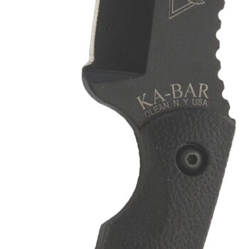 Ka-Bar 2486 TDI Hell Fire 3.56" Fixed Recurve Tanto Plain Black 1095 Cro-Van Blade, Black Ultramid Handle, Includes Sheath