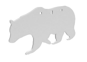 B/C AR500 3/8" SILHOUETTE BEAR WHT