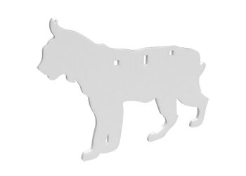 B/C AR500 3/8" SILHOUETTE BOBCAT WHT