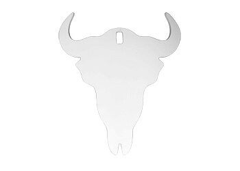 B/C AR500 3/8" SILHOUETTE SKULL WHT