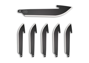 OD EDGE DROP-PT 2.5" BLADE 6PK BLK
